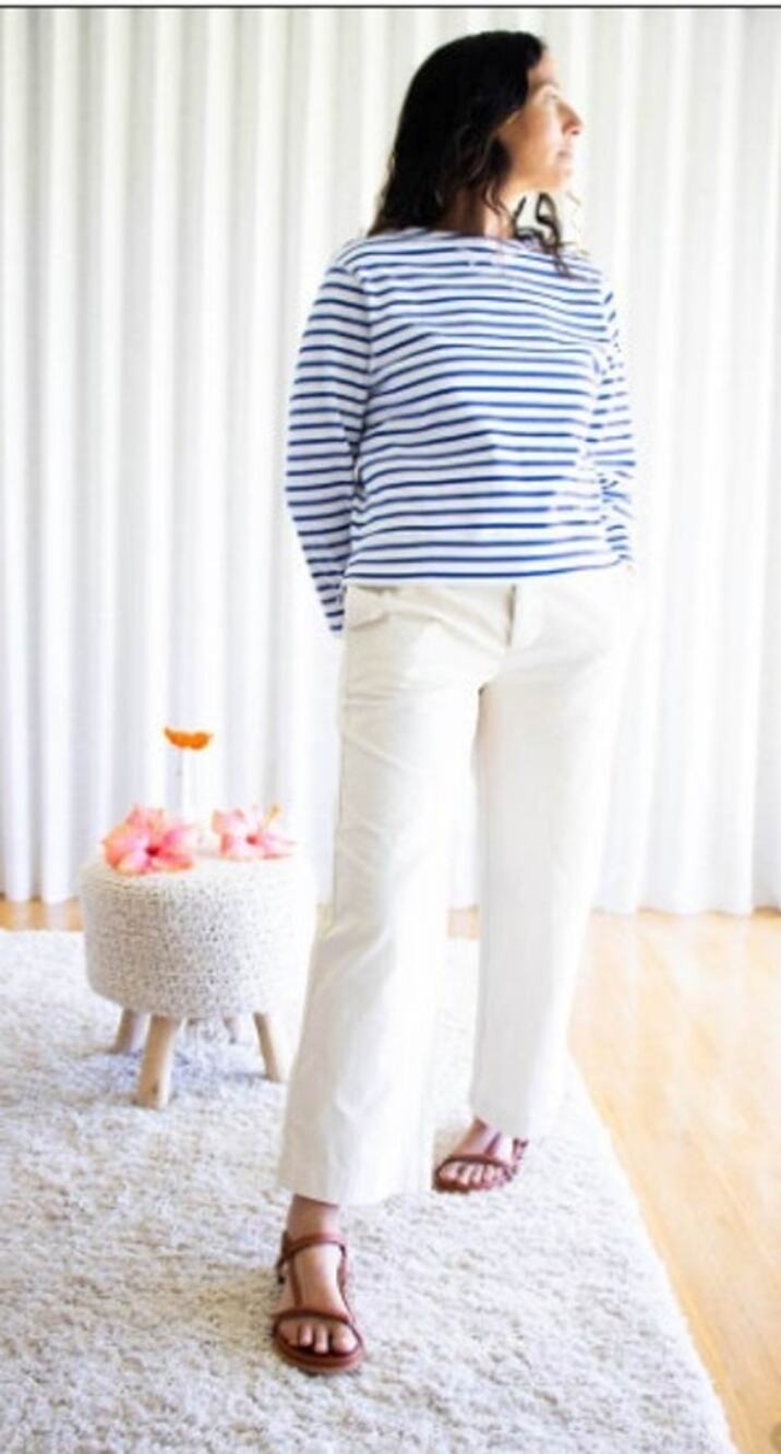 New NWT Alex Mill Kelly Chino Pants In Oatmilk Size 14 Wide Leg